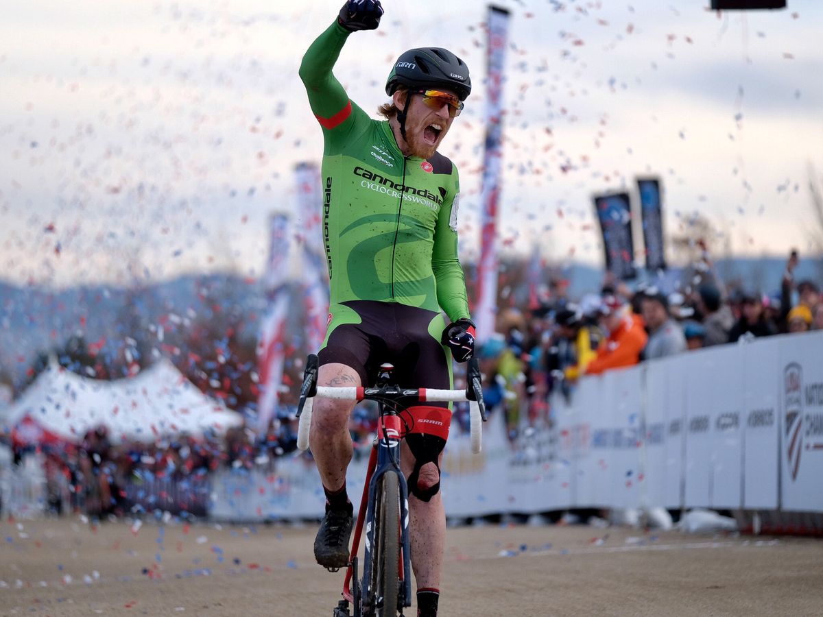 Stephen Hyde wins the 2018 US cyclo-cross championship