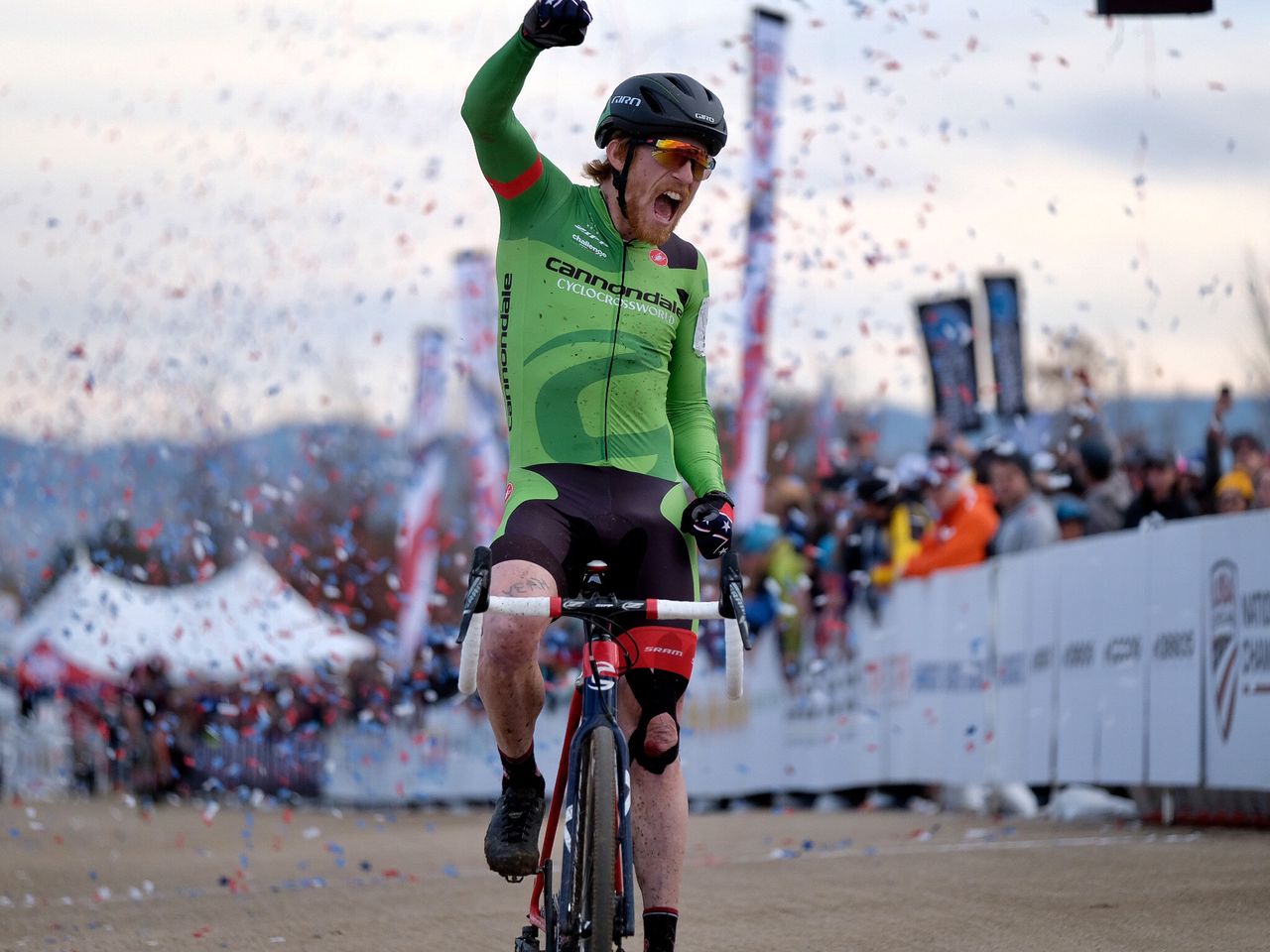Stephen Hyde wins the 2018 US cyclo-cross championship
