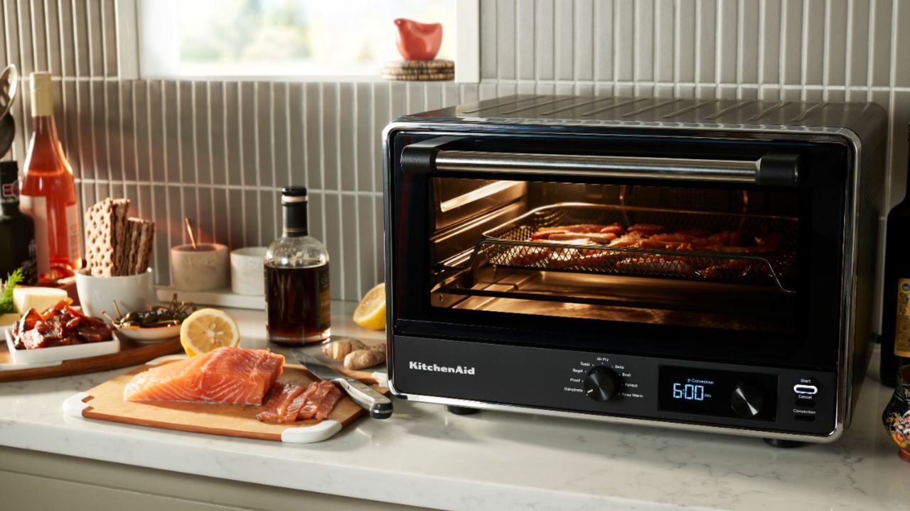 KitchenAid countertop oven cooking salmon