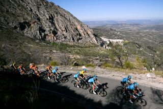 The peloton rides through the province of Jaén on the 2020 Ruta del Sol