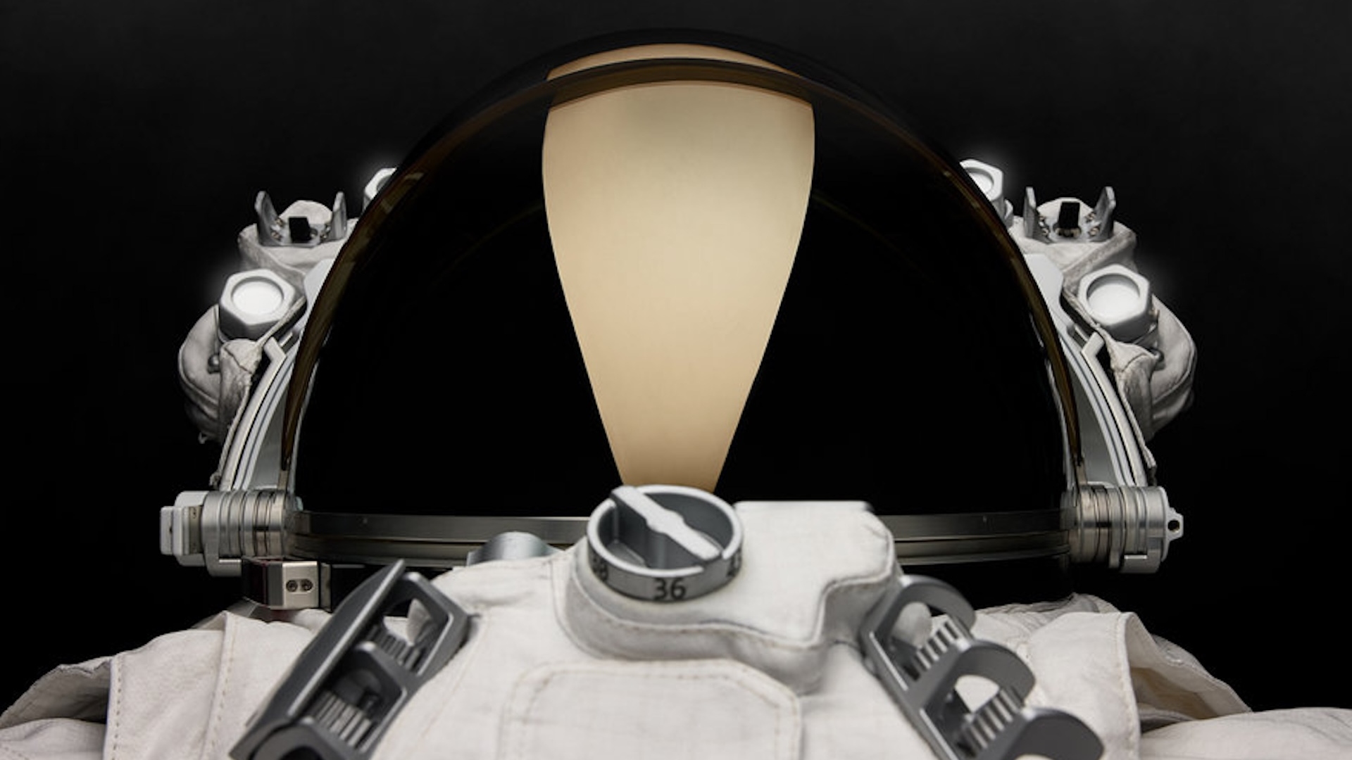 The Oakley made gold visor for astronauts 