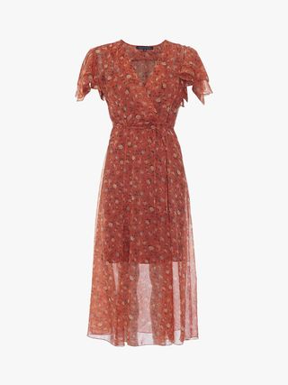 French Connection Esi Crinkle Floral Print Midi Tea Dress, £67.50, John Lewis & Partners