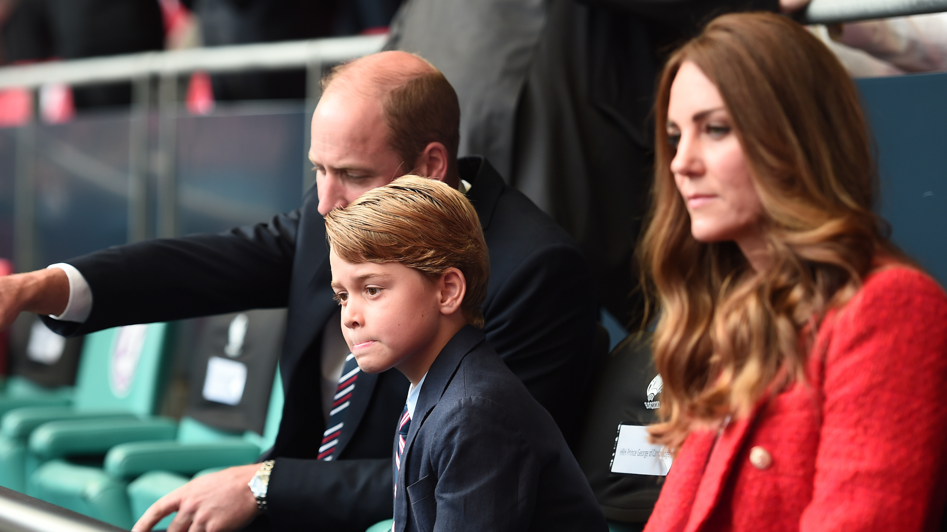 Prince George, Prince William, and Princess Kate 