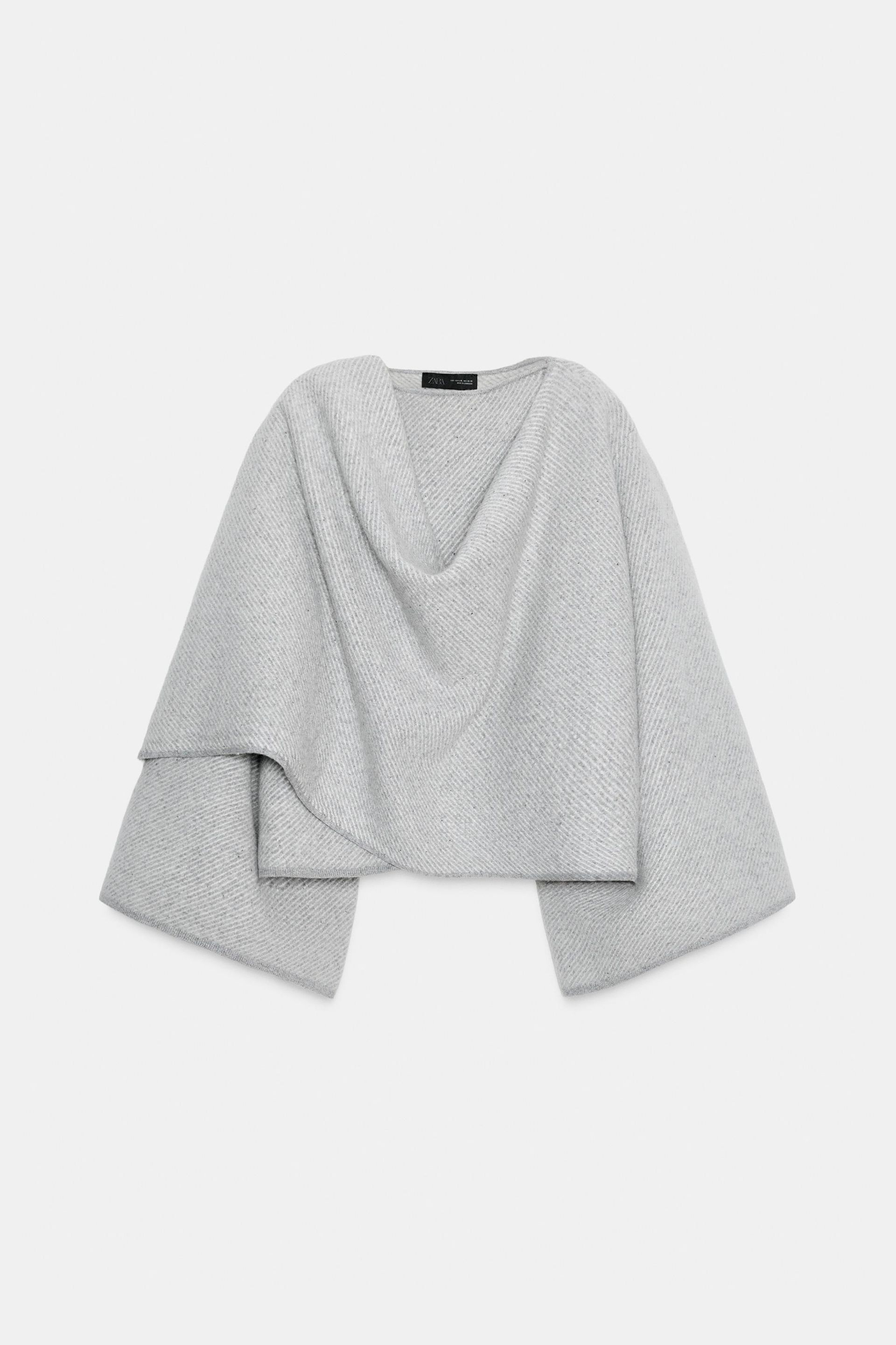 100% Wool Short Coat With Scarf