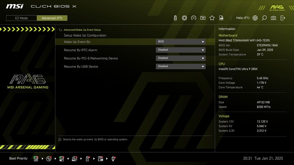MSI MAG B860 Tomahawk Wifi