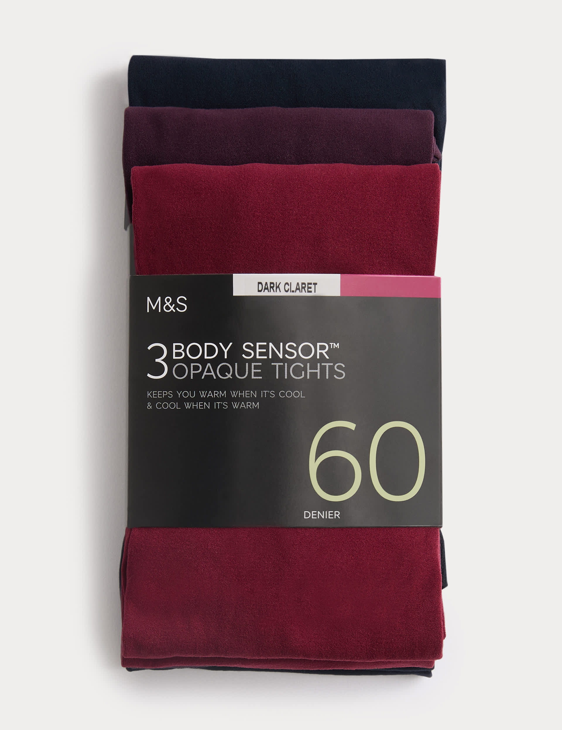3pk 60 Denier Body Sensor&amp;trade; Tights