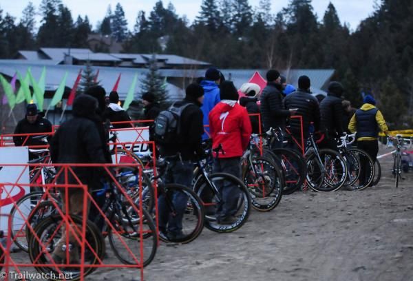 The pits were quiet today as darkness fell onto the course