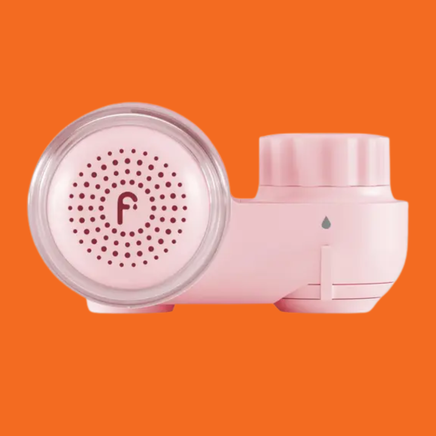A pink skincare tap filter