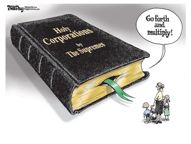 Political cartoon Hobby Lobby supreme court