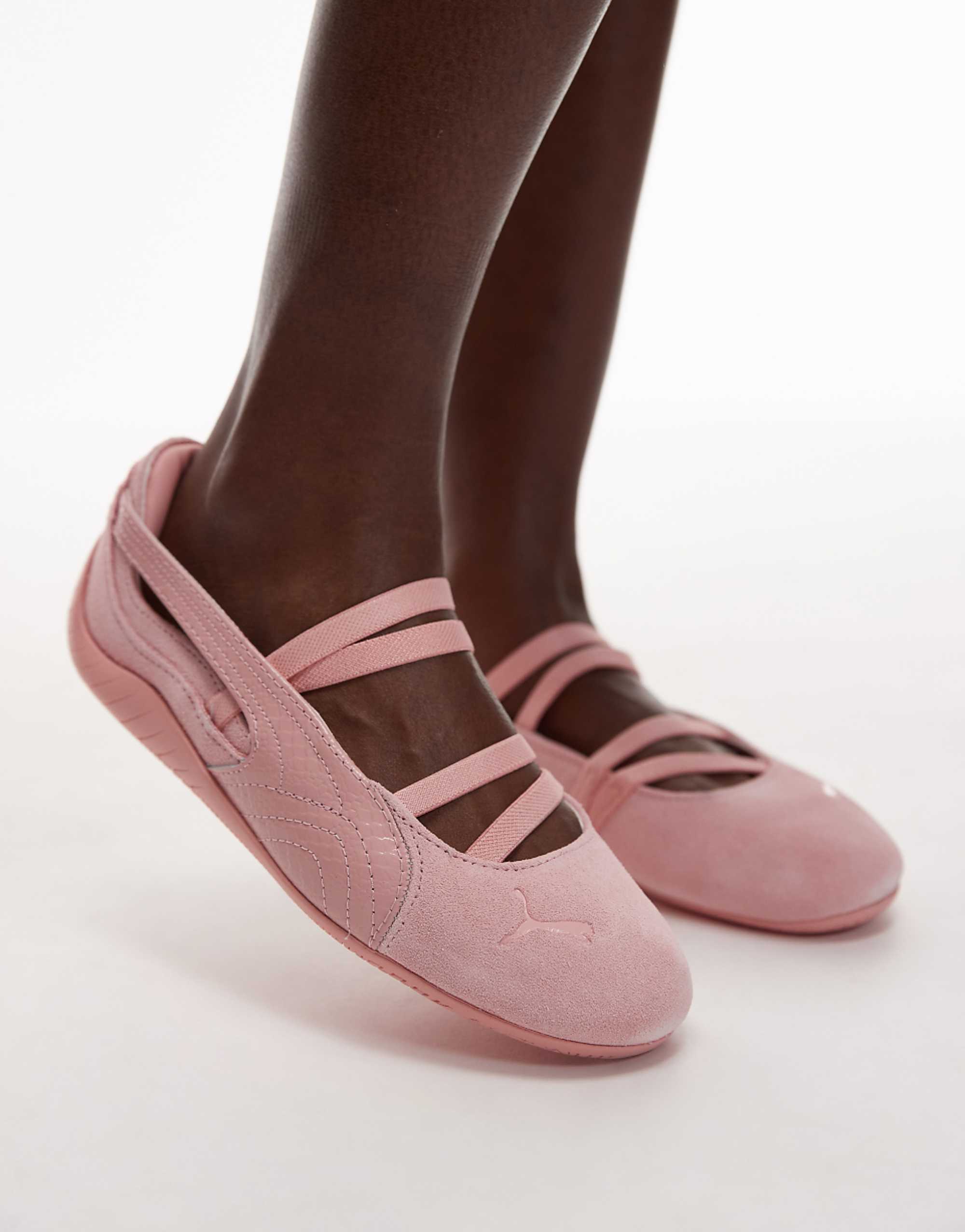 Puma Speedcat Python Ballet Flats in Pink