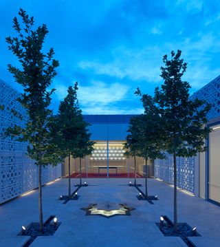 The ‘Garden of Light’ inspired by Islamic courtyards of Spain, at the Aga Khan Centre in King’s Cross.