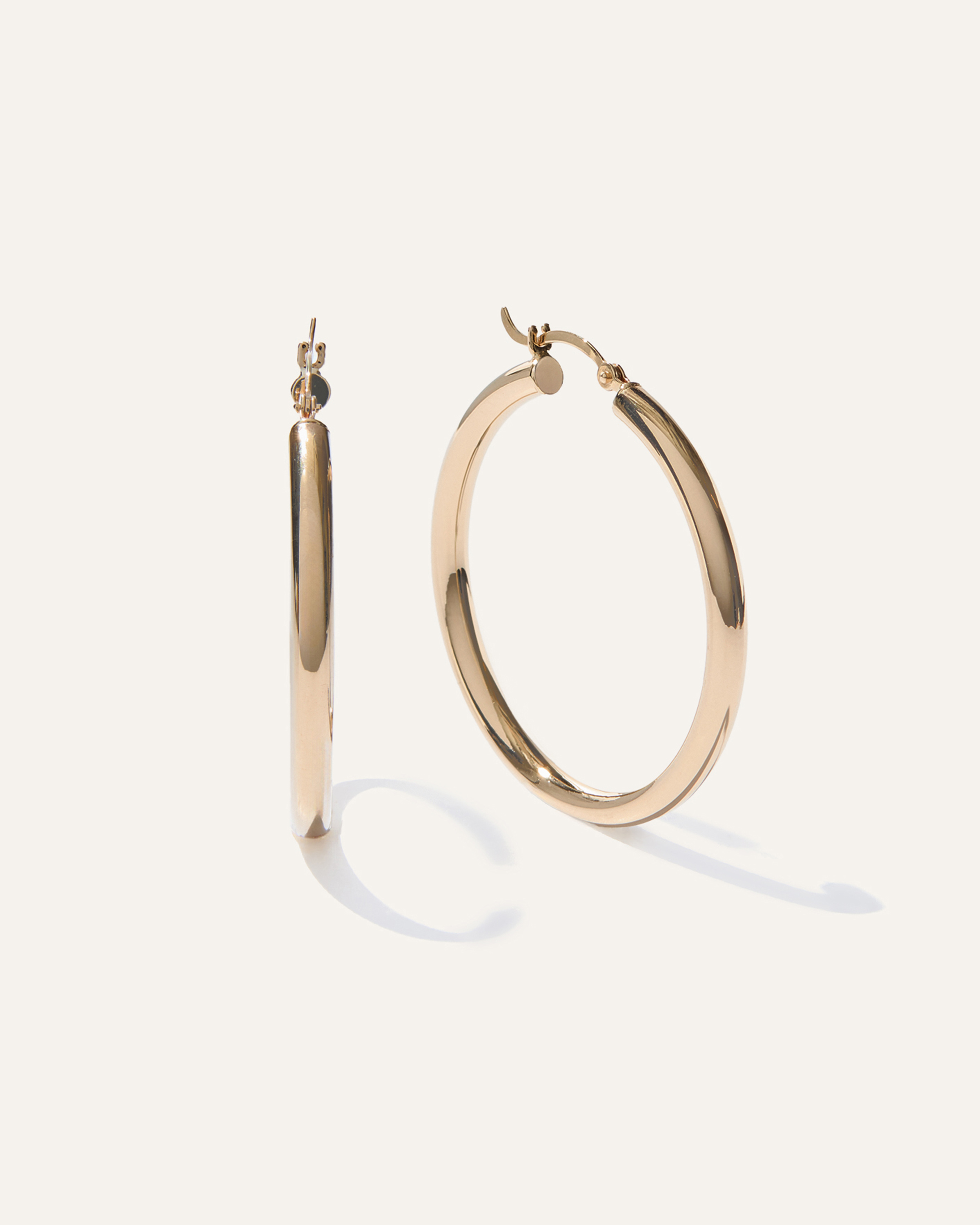 14k Gold 3mm Tube Hoops