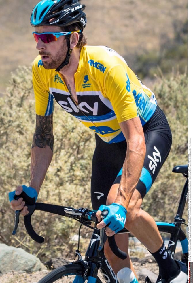 Bradley Wiggins (Team Sky) gets out of the saddle