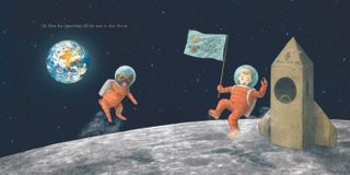 Young Chris Hadfield dreams about walking on the moon with his dog, Albert, in his new picture book "The Darkest Dark."
