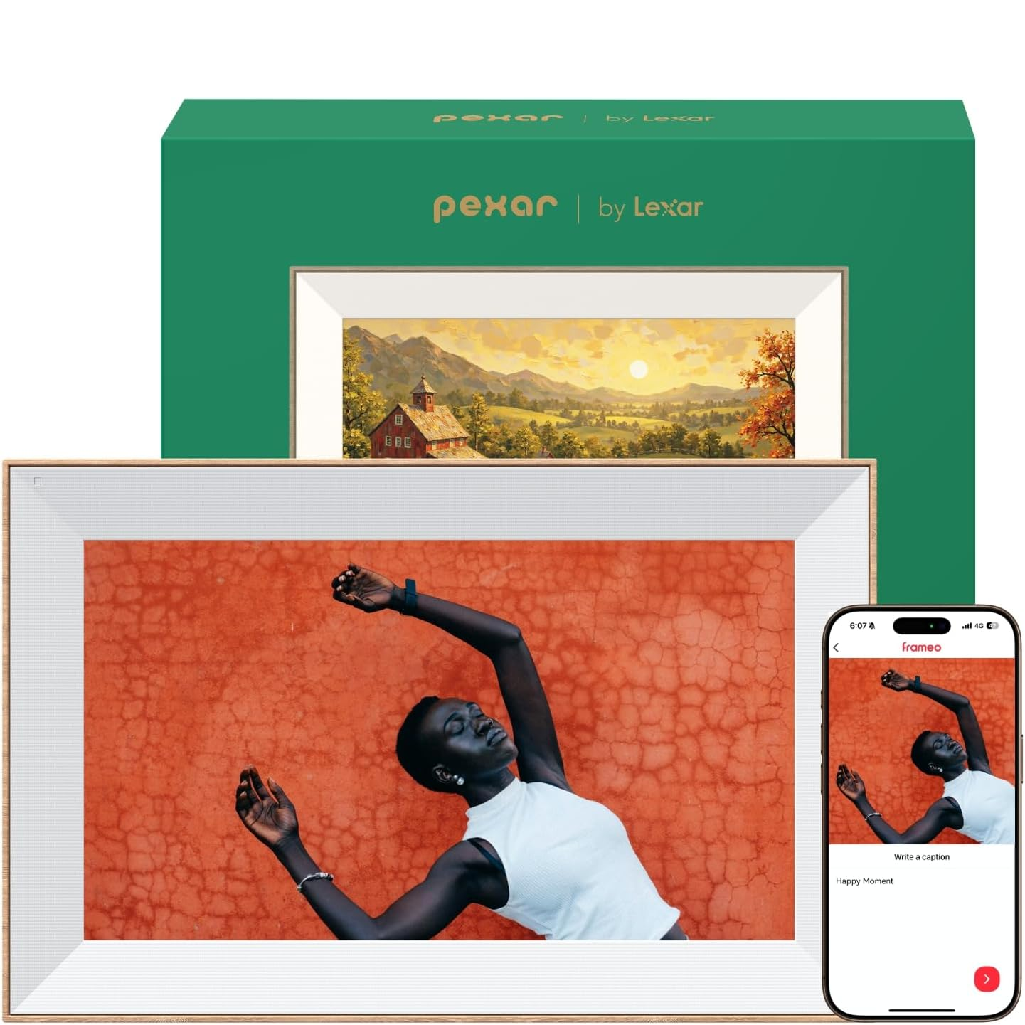 Pexar Starlight frame in a white square