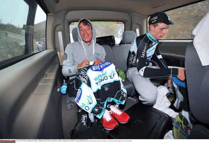 Omega Pharma QuickStep riders prepare for stage 2