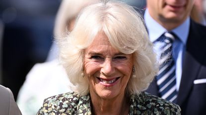 Queen Camilla's way of keeping fit revealed. Seen here is Queen Camilla during her visit to Sandringham Flower Show