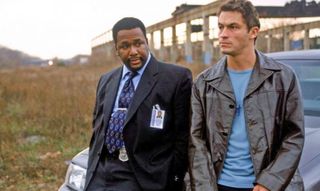 Wendell Pierce as Detective Bunk Moreland and Dominic West as Detective Jimmy McNulty in The Wire