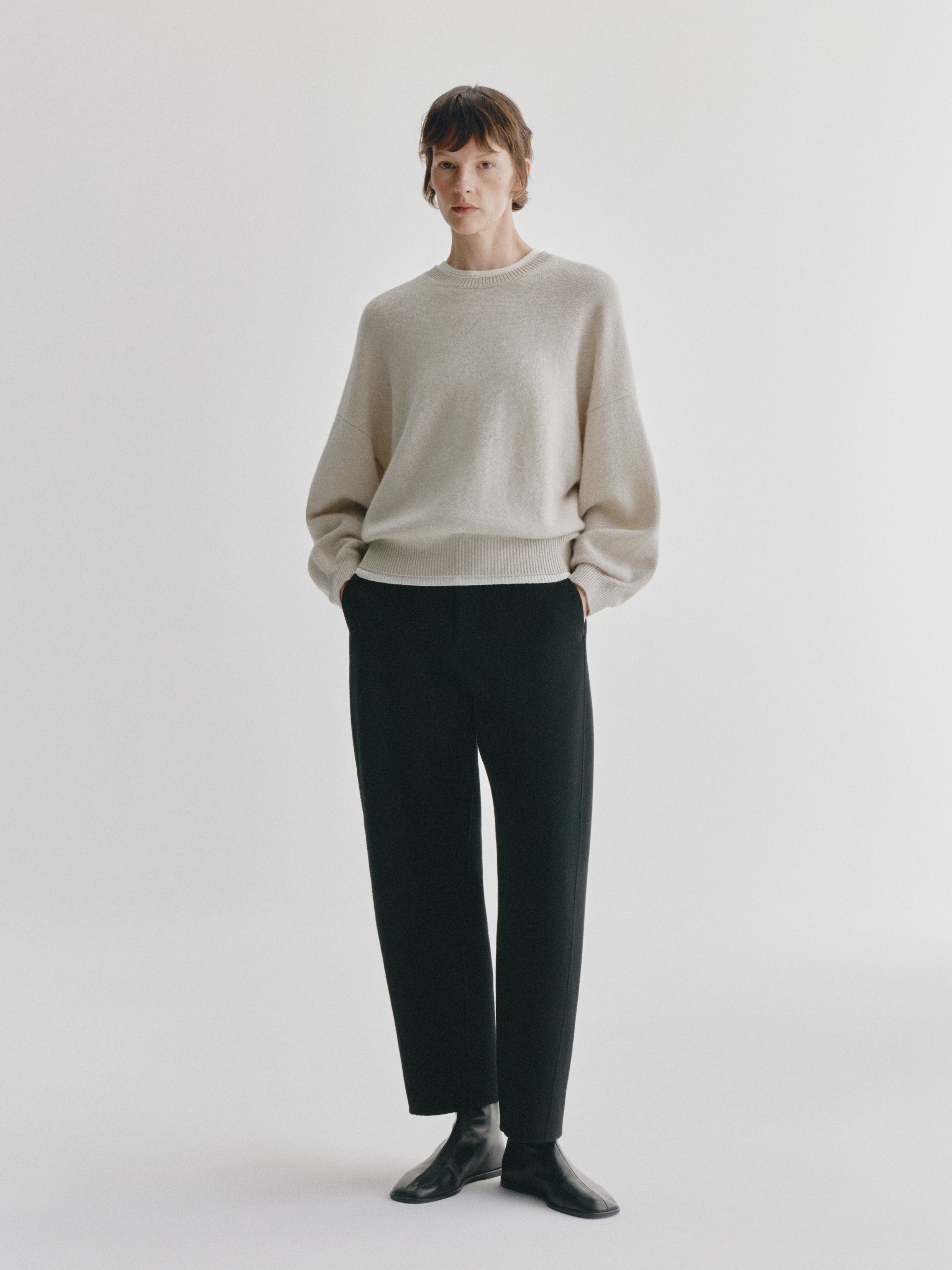 Veira Sweater Oyster | Cashmere | Lisa Yang