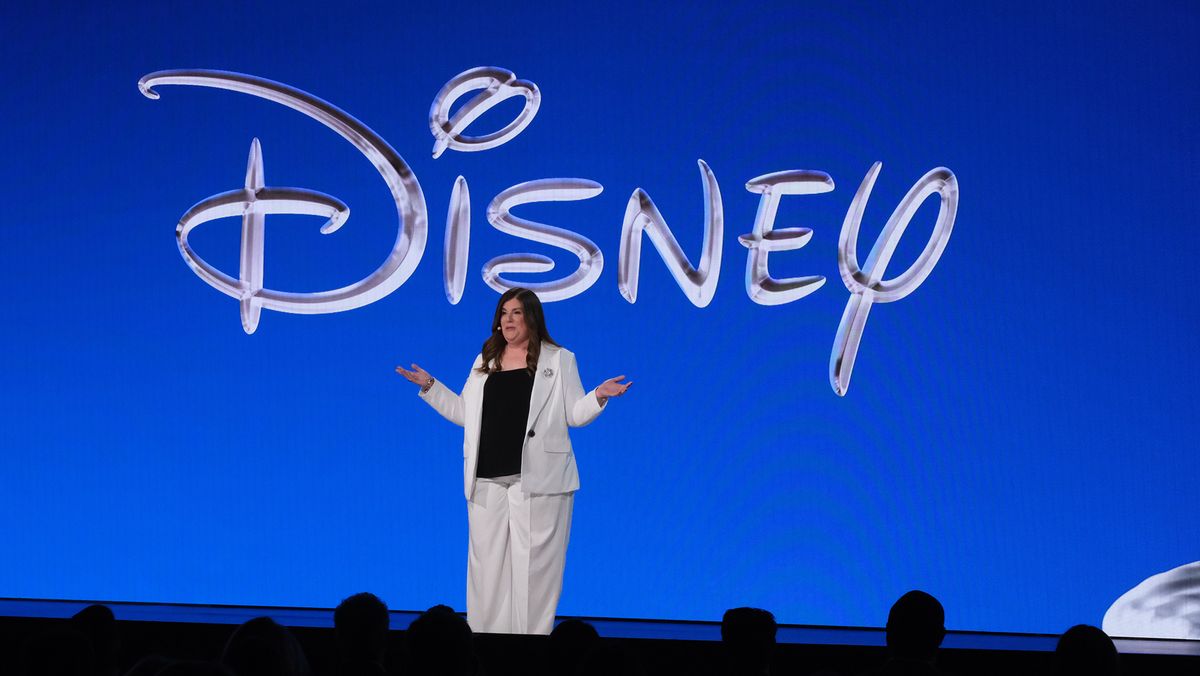 Rita Ferro, president of advertising sales for The Walt Disney Co., during Disney&#039;s 2022 upfront presentation.