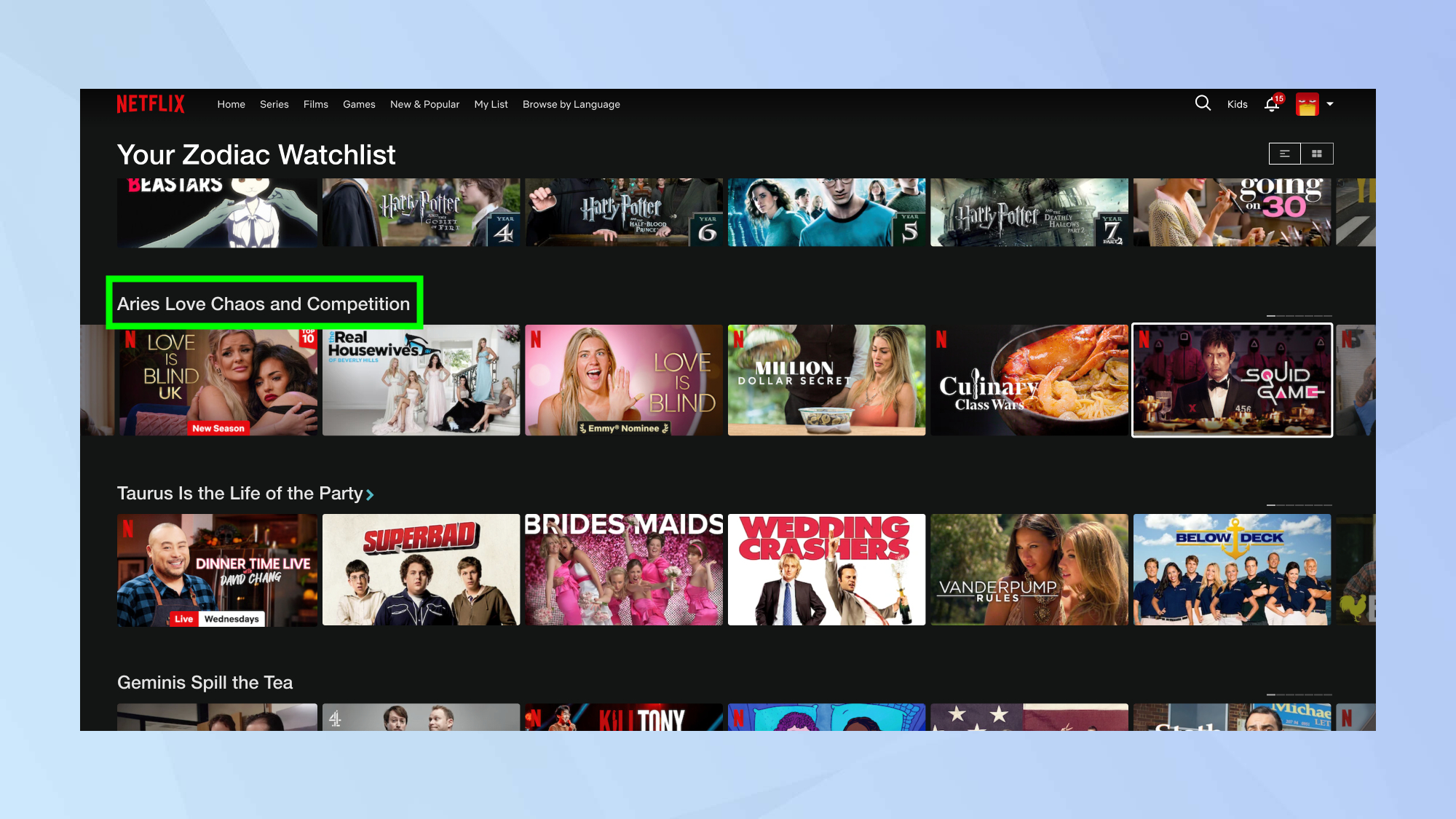 Netflix Astrology Hub