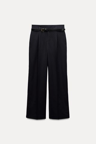 Darted Trousers With Belt