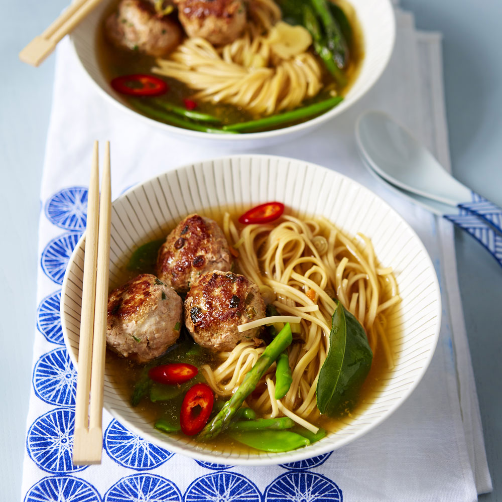 Healthy Meatballs in an Asian Noodle Broth | Dinner Recipes | Woman & Home