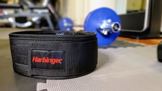 A photo of the Harbinger weight lifting belt