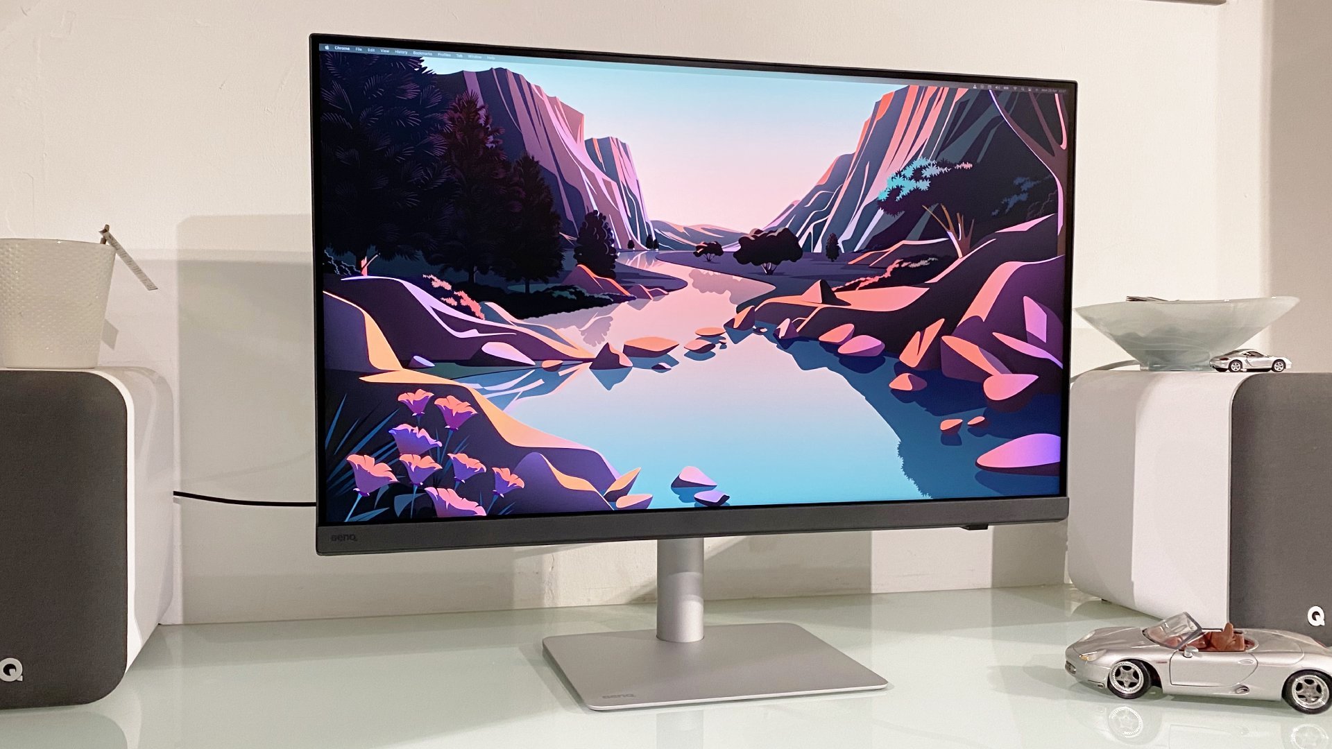BenQ PD3226G monitor during our review process