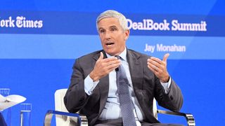 Jay Monahan speaks onstage during The New York Times Dealbook Summit 2023 at Jazz at Lincoln Center on November 29, 2023 in New York City