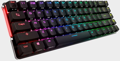 Asus Built An Ultra Compact Wireless Gaming Keyboard With A Touch Panel Pc Gamer