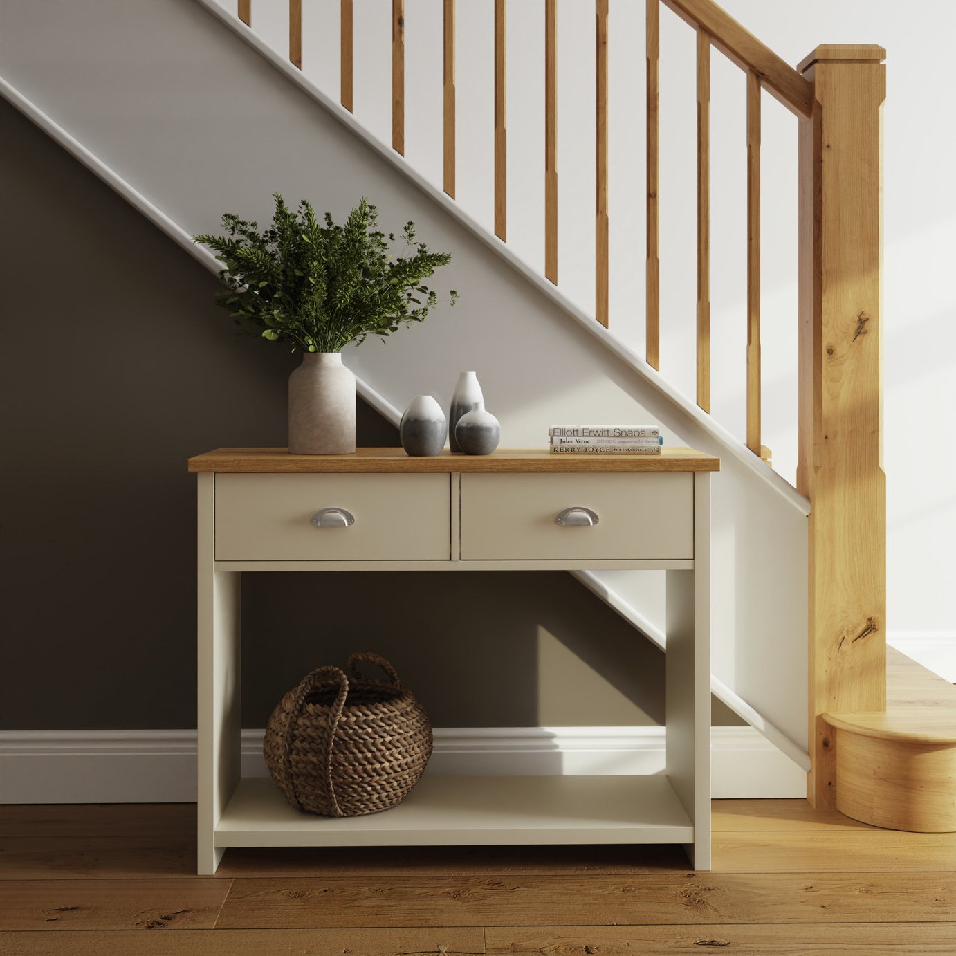 Gfw Lancaster 2 Drawer Console Table - Cream