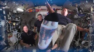 Five members of the Expedition 64 crew send a Christmas message to Earth from the International Space Station to celebrate the 2020 holiday.