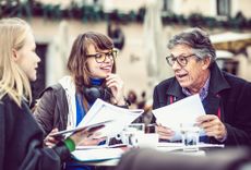 Multi generation meeting at the coffee bar