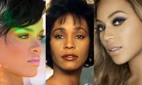 Possible diva contenders for Whitney Houston&amp;#039;s role in the upcoming &amp;quot;The Bodyguard&amp;quot; remake include Rihanna (left) and Beyonce (right).