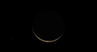 a very thin crescent of venus