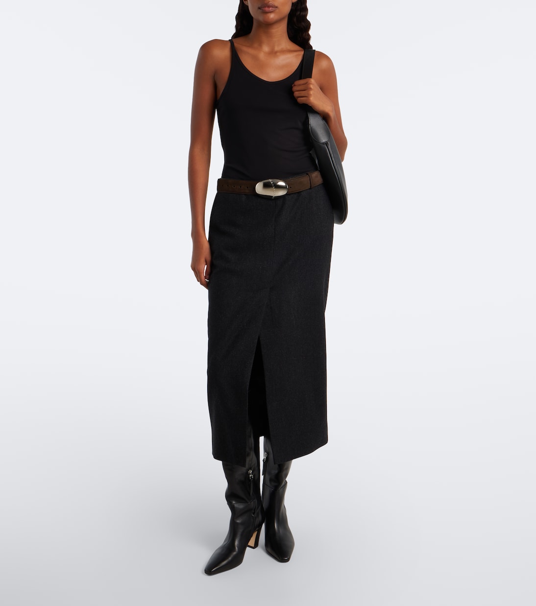 Mariha Wool Midi Skirt