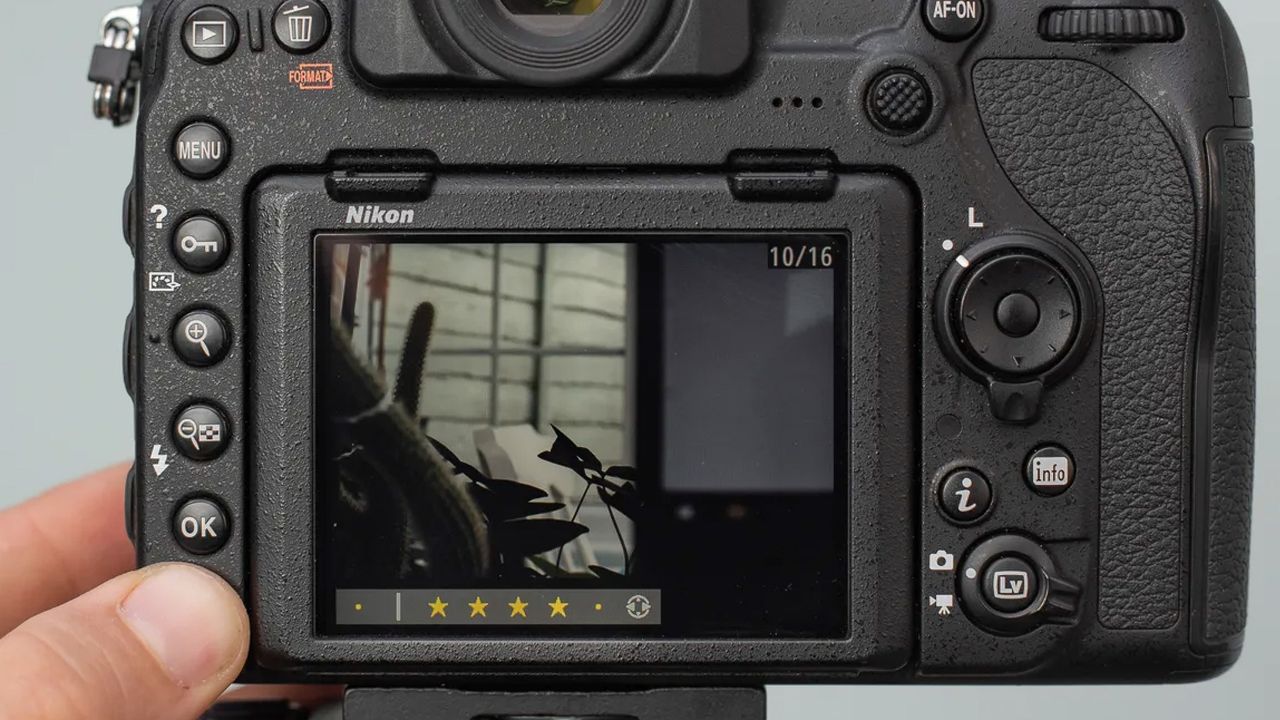 Rear view of the Nikon D850