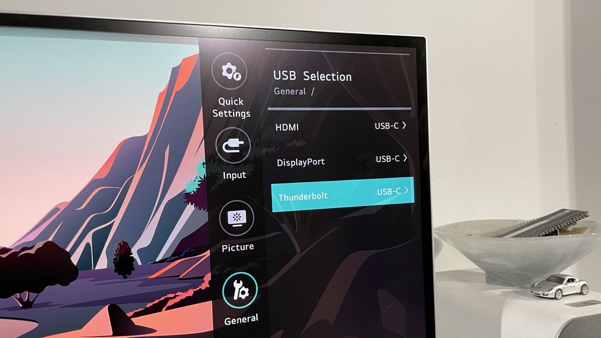 LG UltraFine 6K Evo 32U990A in a home office during our review