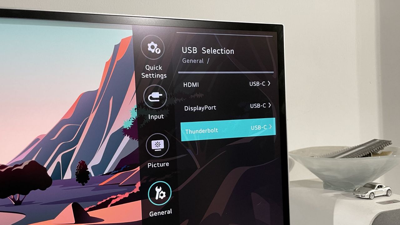LG UltraFine 6K Evo 32U990A in a home office during our review