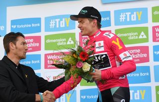 Richard Handley in the KOM lead, Tour de Yorkshire 2016 stage two