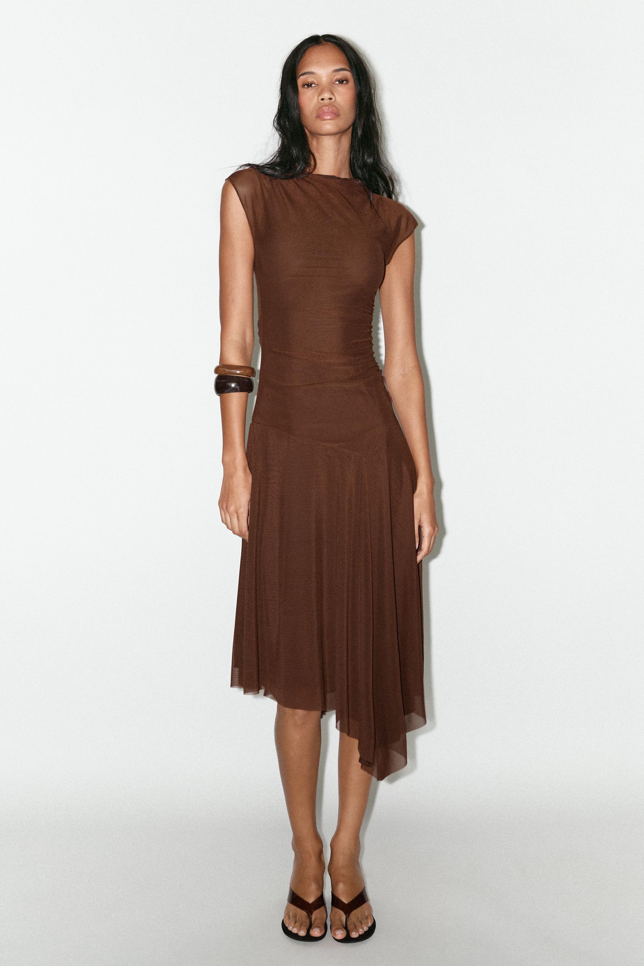 Ruched Tulle Dress