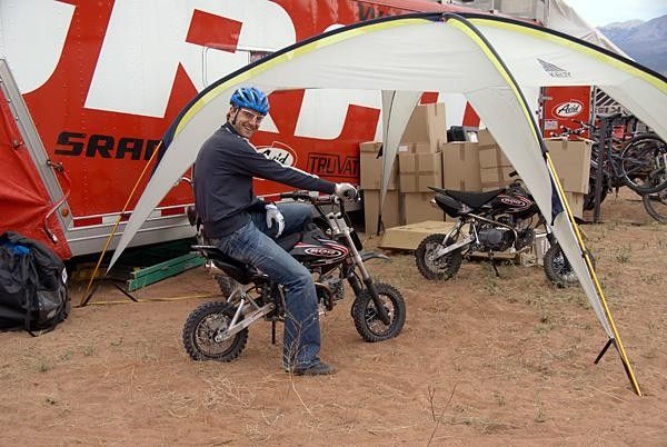 Subaru-Gary Fisher rider Jeremy Horgan-Kobelski occupies some down time.