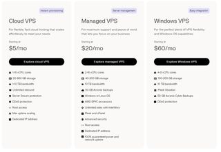 An image of Liquid Web's VPS plans