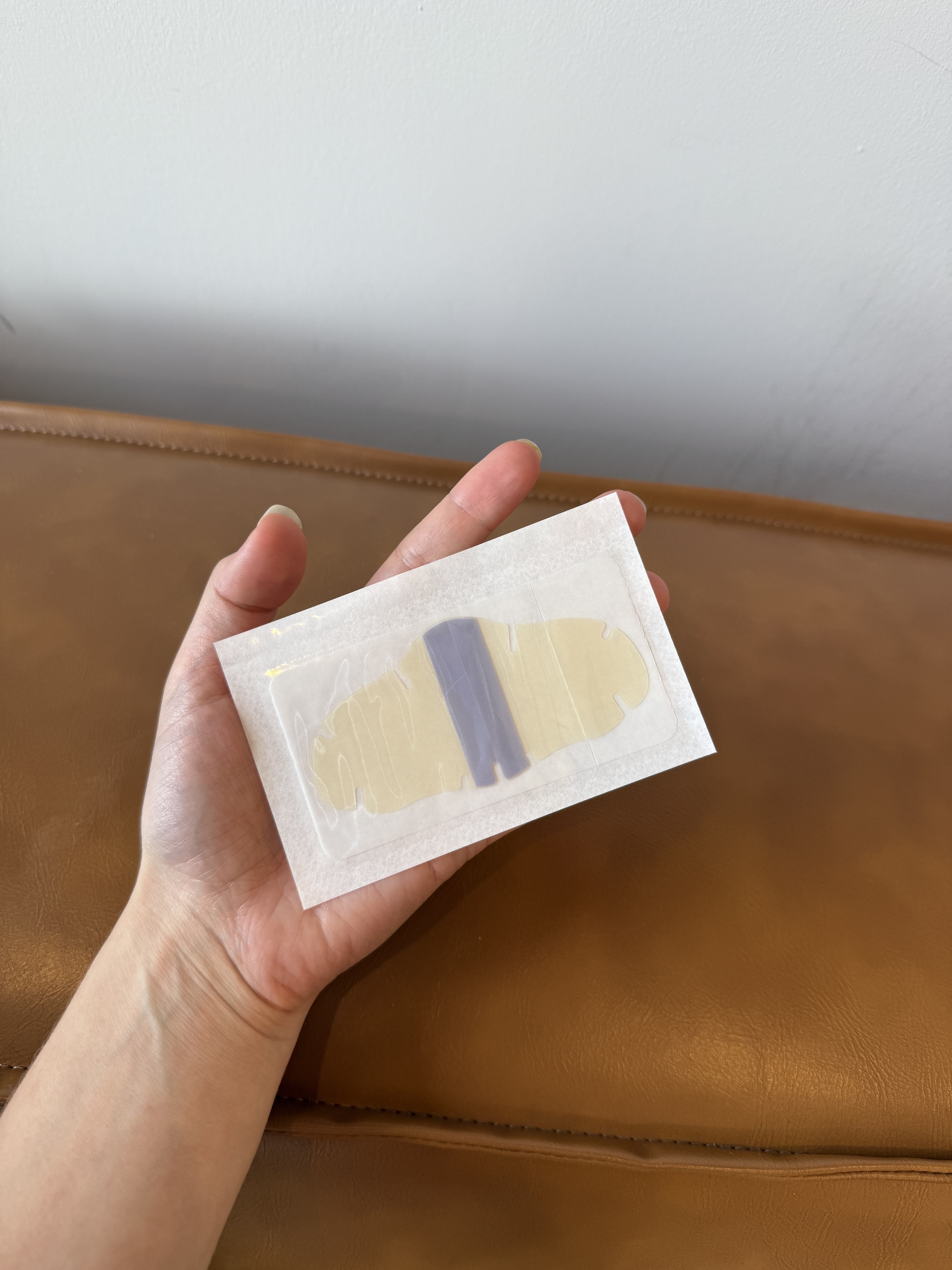 Jamie Schneider testing Peach Slices Nose Pore Patches