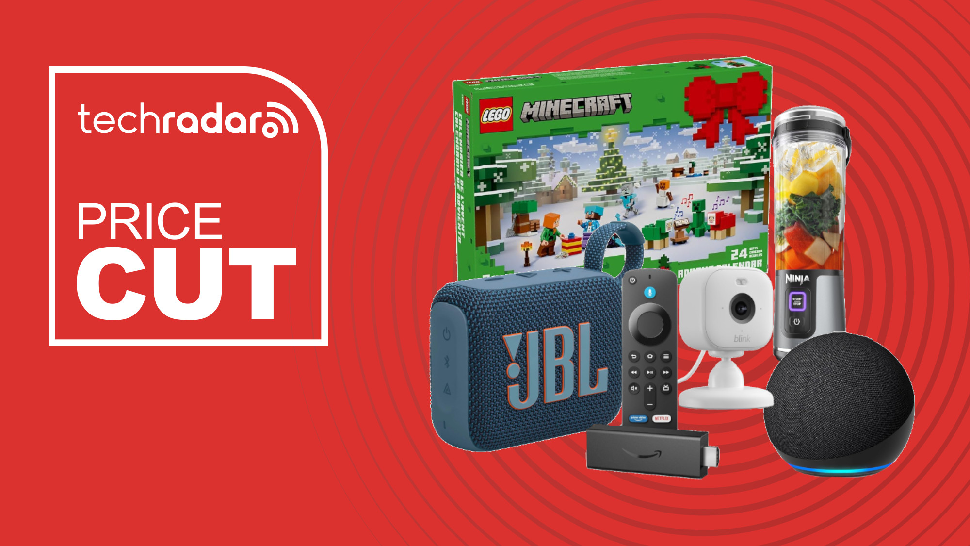 Several under $50 products from the Amazon Prime Day sale, including Lego, JBL speaker, Echo Dot, Ninja blender and Fire TV Stick