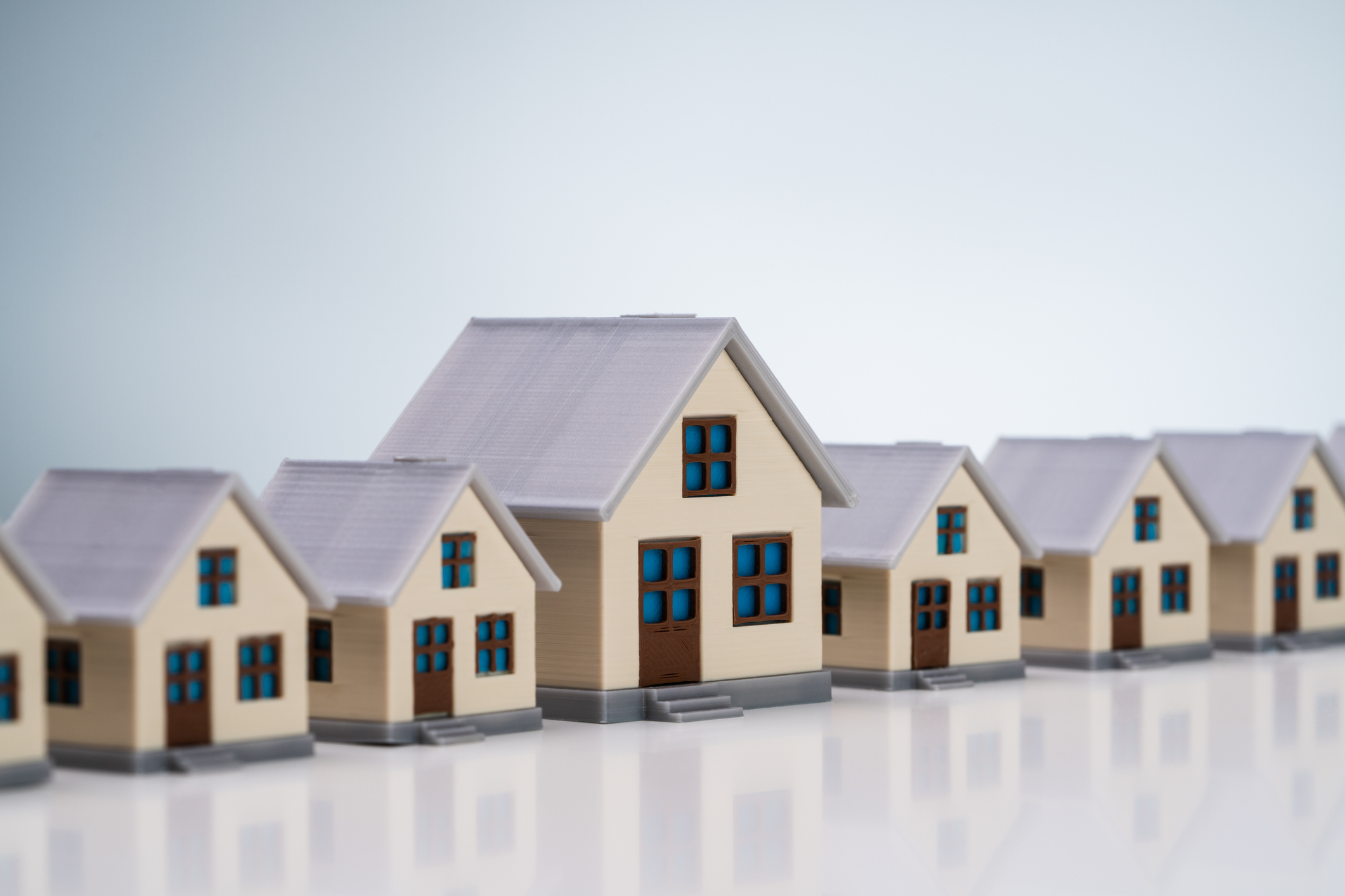 Row of miniature houses 