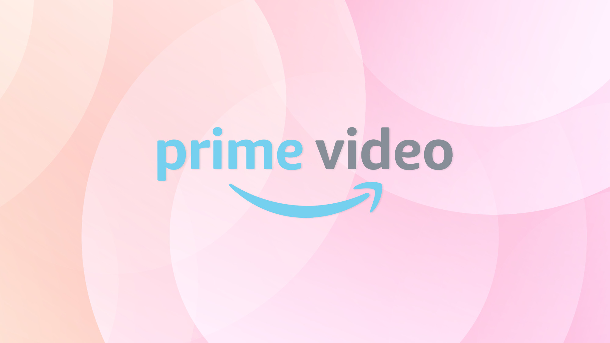 Prime Video logo on a pink yellow background