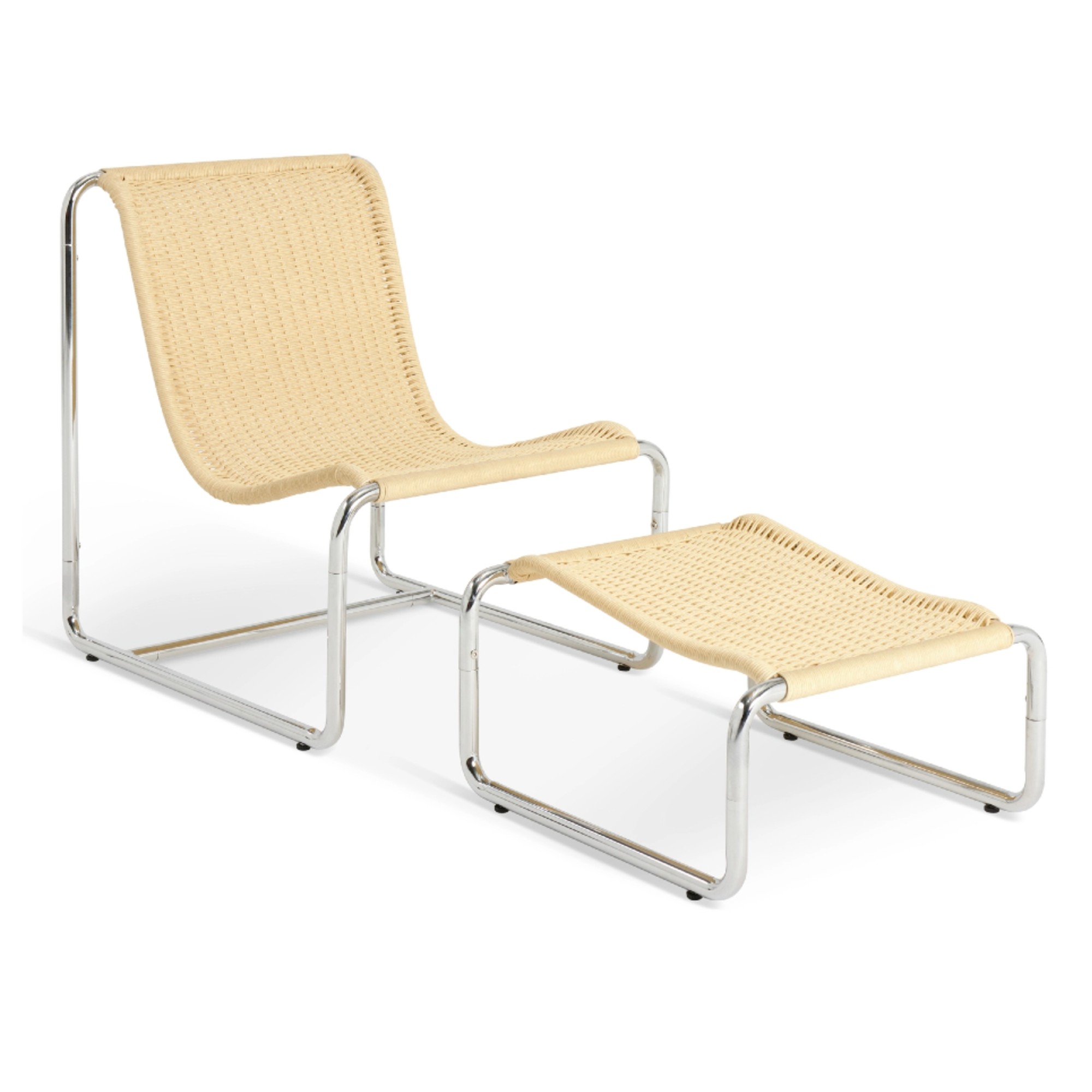 Habitat Ronan Chair & Footstool - Natural