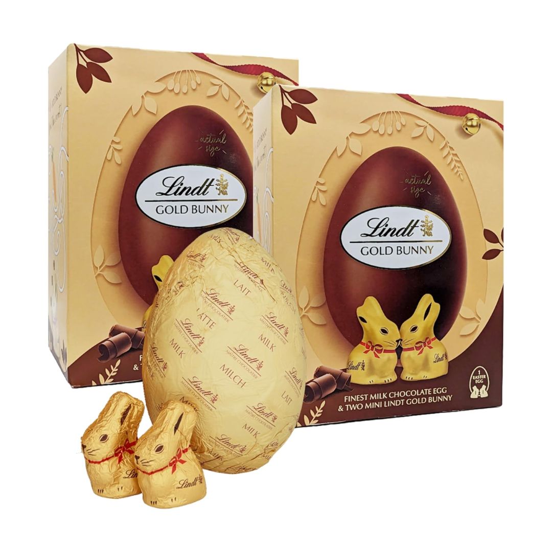 Lindt Milk Chocolate Easter Bunny Eggs pack of 2